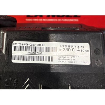 Recambio de display para opel vivaro furgón (2019) 1.5 l express [1,5 ltr. - 75 kw cdti dpf] referencia OEM IAM 9825001480  