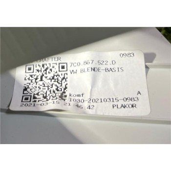 Recambio de portaobjetos consola central para volkswagen crafter furgón (sy/sx)(09.2016) 2.0 35 furgón bl ta fwd [2,0 ltr. - 103