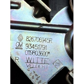 Recambio de maneta exterior lateral corredera derecha para renault trafic iii furgón m9r z7 referencia OEM IAM 826706945R  