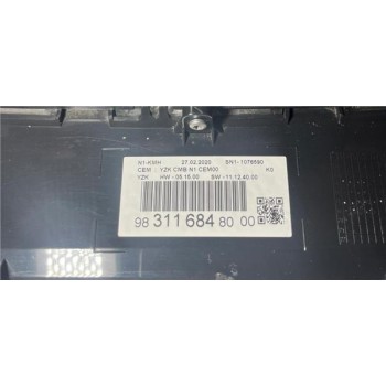 Recambio de cuadro instrumentos para citroën jumpy furgón (05.2016) 2.0 control m [2,0 ltr. - 90 kw blue-hdi fap] referencia OEM