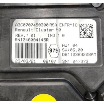 Recambio de cuadro instrumentos para renault master iii furgón (02.2010) 2.3 l2h2 hka 3,5t [2,3 ltr. - 99 kw dci diesel cat] ref
