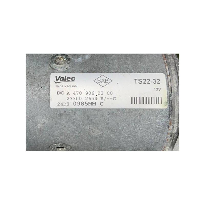 Recambio de motor arranque para opel movano b furgón/combi (2010) 2.3 fg. l1h1 2,8t [2,3 ltr. - 81 kw cdti] referencia OEM IAM A