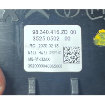 Recambio de mandos calefaccion aire acondicionado para citroën jumpy furgón (05.2016) 2.0 control m [2,0 ltr. - 90 kw blue-hdi f